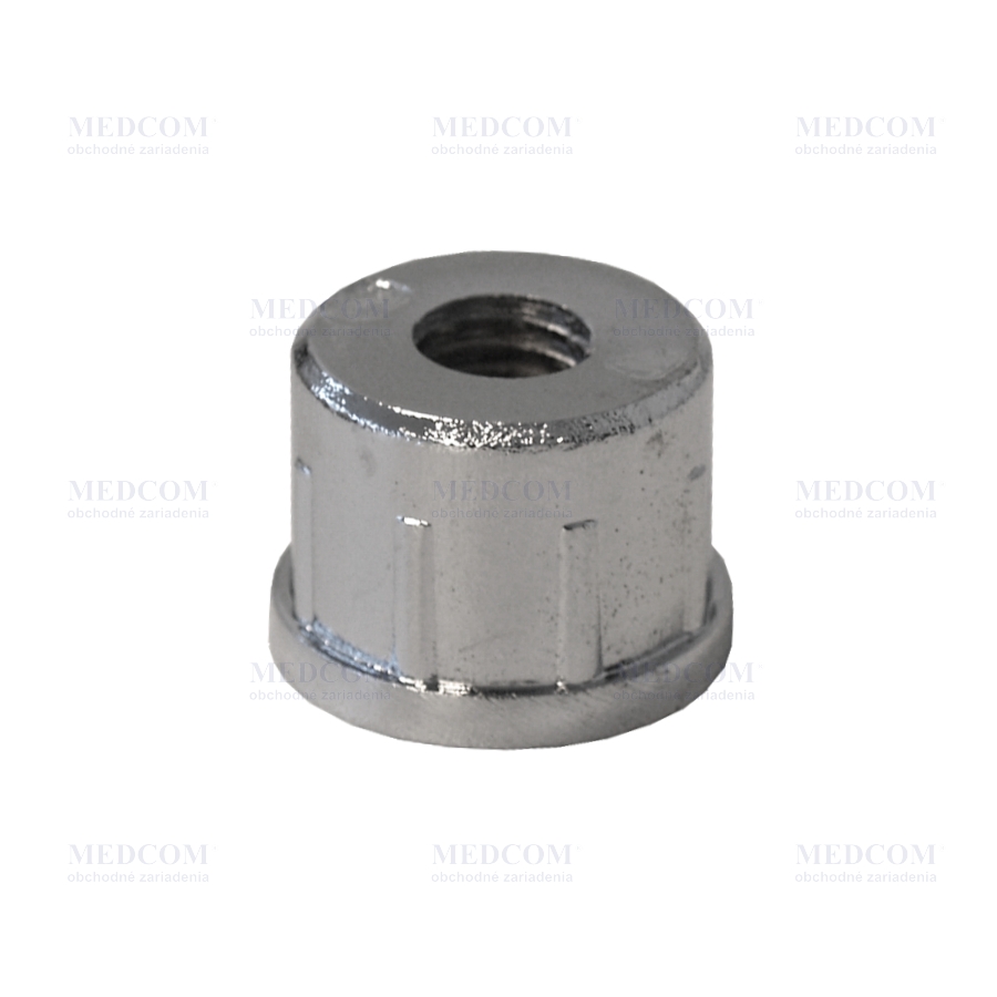 End piece with thread for tube, raw material